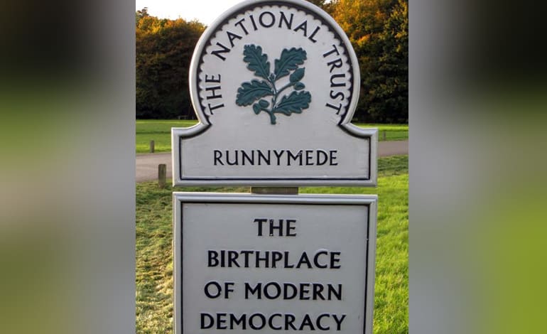 National Trust sign at Runnymede