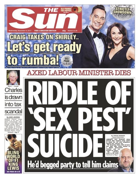 The Sun Labour Sex Pest