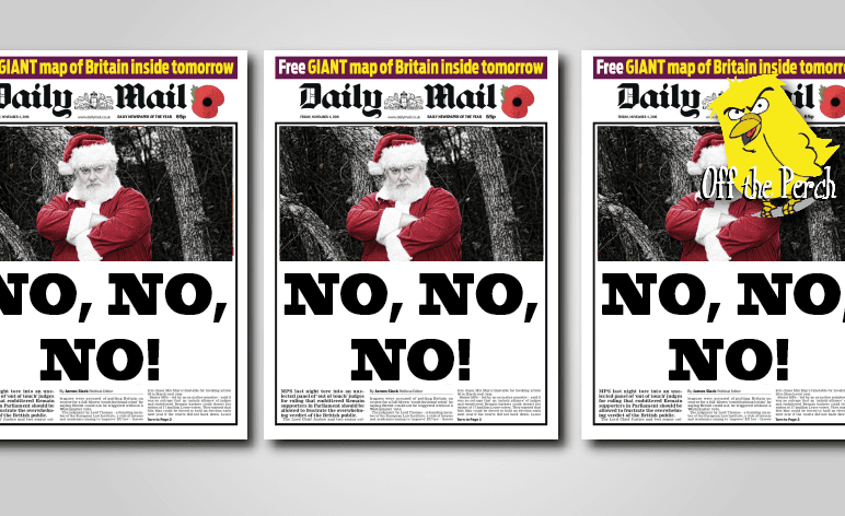 Daily Mail advises readers to block their chimneys to keep out foreigners this Xmas OTP
