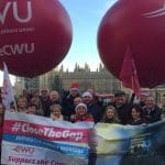 CWU Close the Gap campaign parliament
