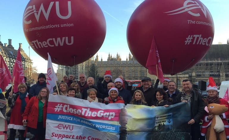 CWU Close the Gap campaign parliament