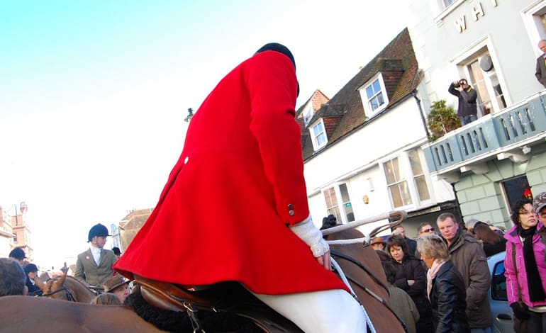Man in a Red Coat at Christmas