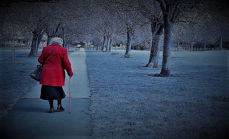 Elderly Woman Tory Britain