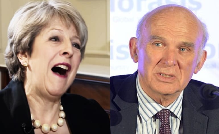 Theresa May Vince Cable disabled people