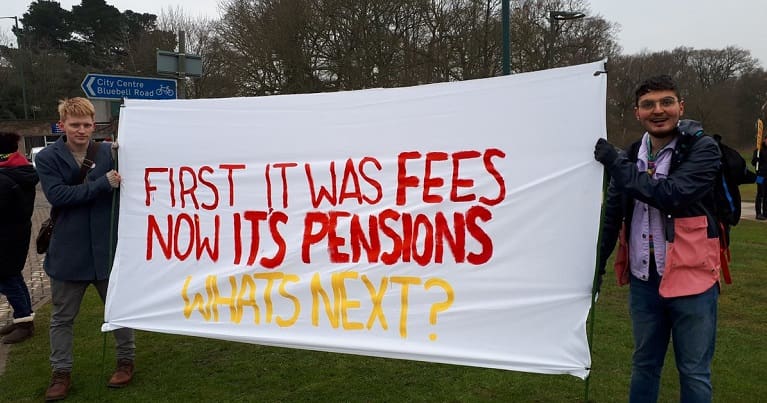 UEA UCU Pension strike picket line