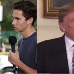 Students and Donald Trump speaking after Florida shooting