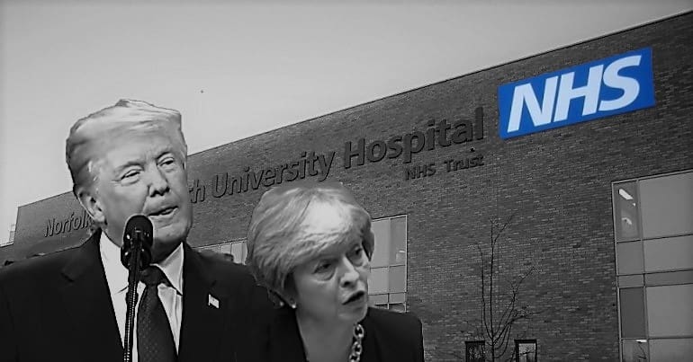 Trump May NHS Main