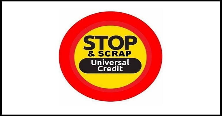 Stop and Scrap Universal Credit sign