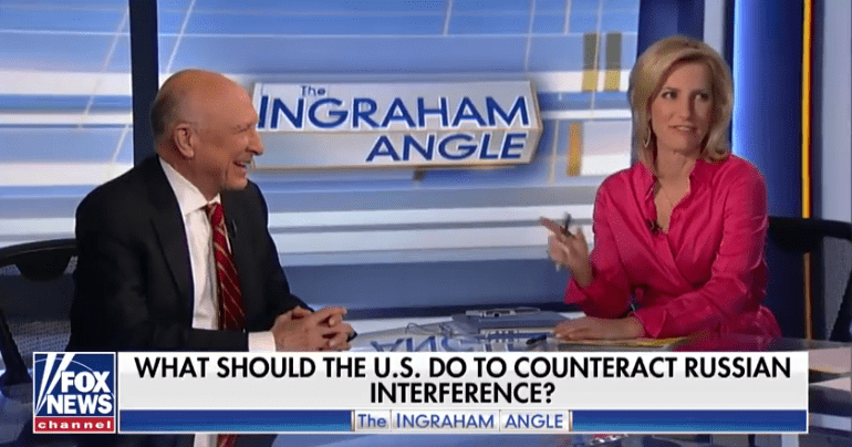 Fox News host and ex CIA director laughing over US election meddling on national TV.