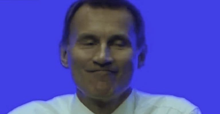 Jeremy Hunt looking smug