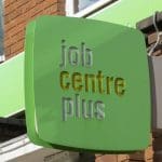 Job Centre Plus sign YouGov poll on people claiming benefits having the vote