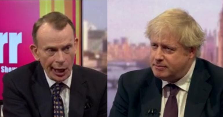 Andrew Marr and Boris Johnson 18 March BBC