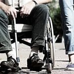 Disabled person in a wheelchair