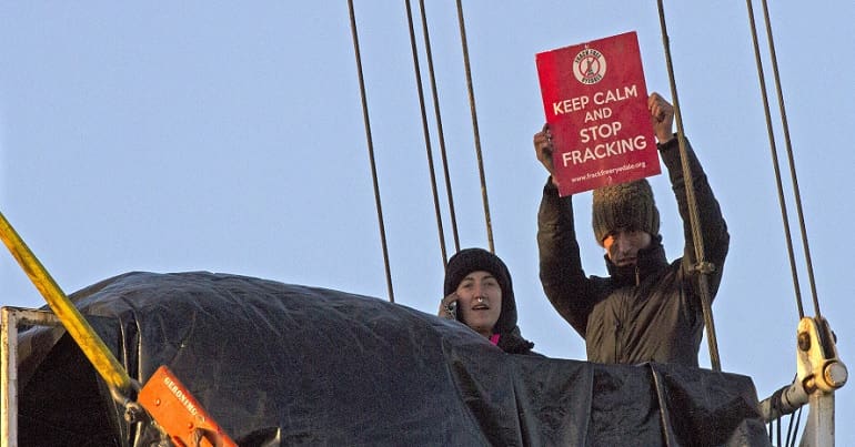 Fracking Rig Protest