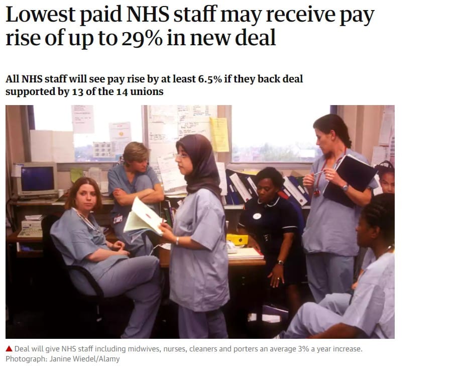 Guardian NHS Pay Rise 