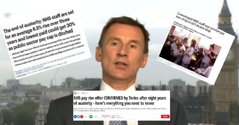 Jeremy Hunt NHS Pay Rise