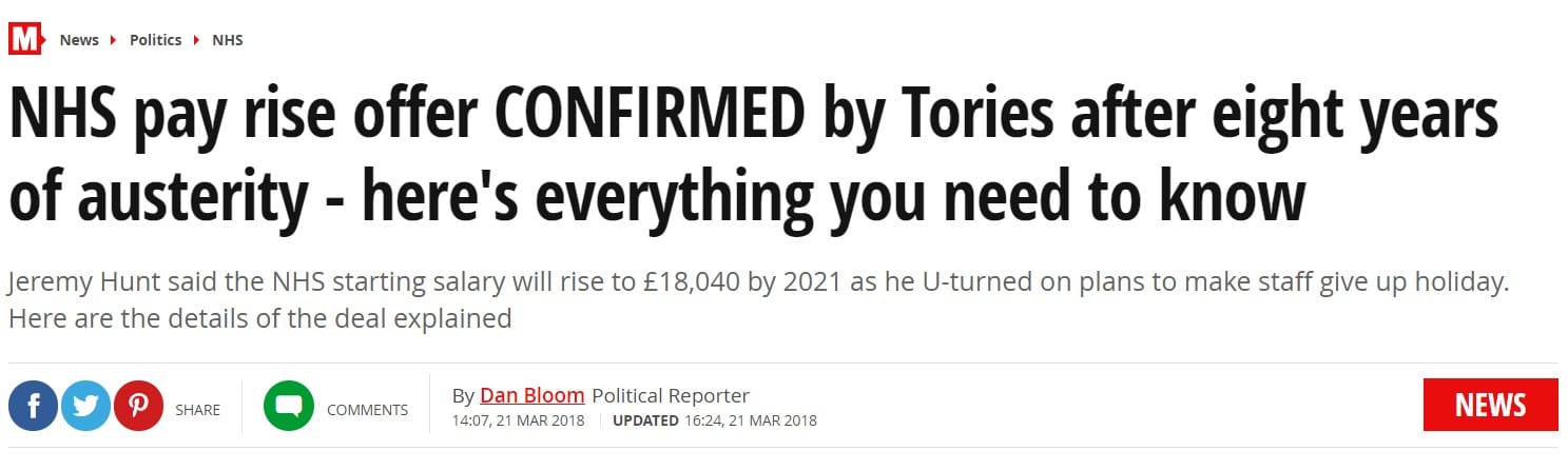 Mirror NHS Pay Rise