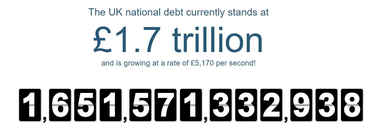 UK national debt clock three