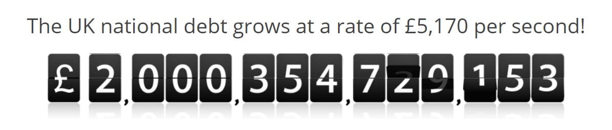 UK national debt clock one