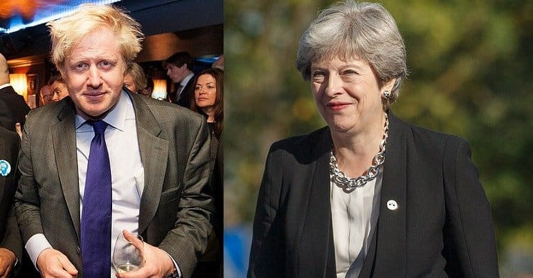 Boris Johnson and Theresa May