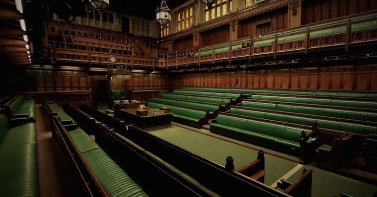 Empty seats in the Commons