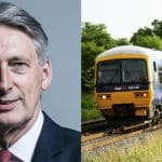 Philip Hammond and a train