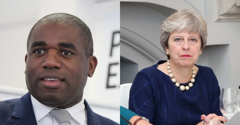 David Lammy and Theresa May