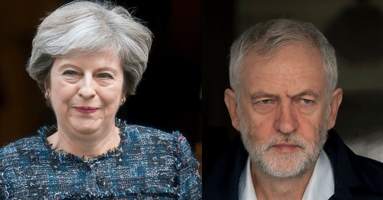 Corbyn and May Voter ID electoral law