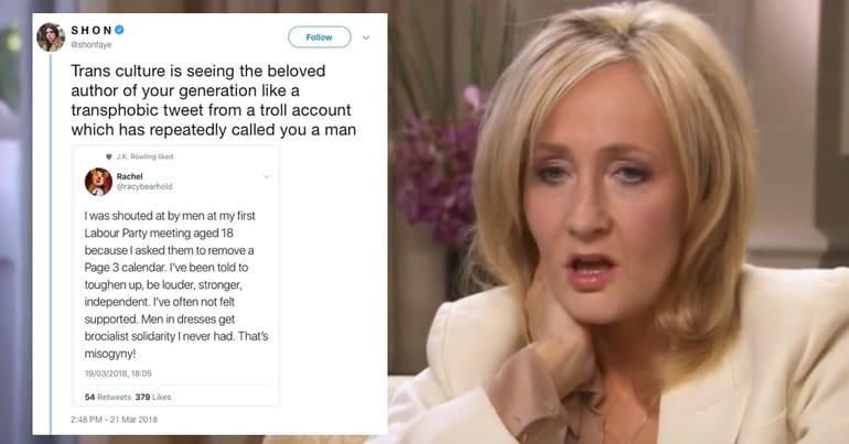 J.K. Rowling and transphobic tweet