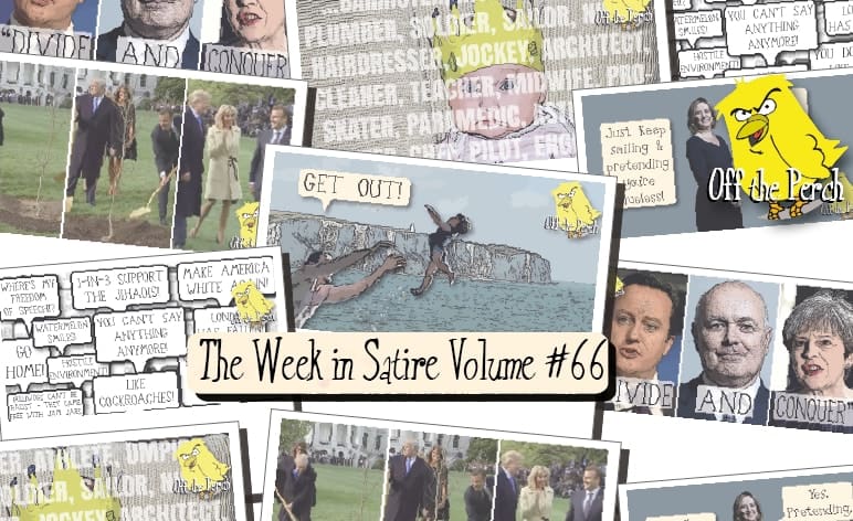 Pictures from the week's satirical news stories
