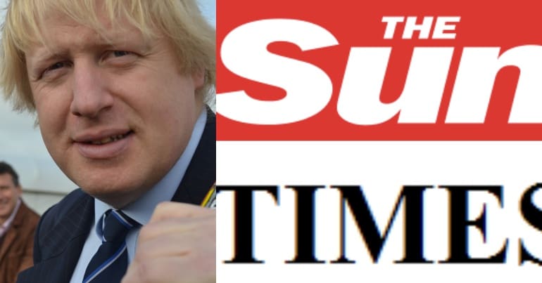 Boris Johnson Murdoch press