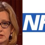 Amber Rudd and NHS logo