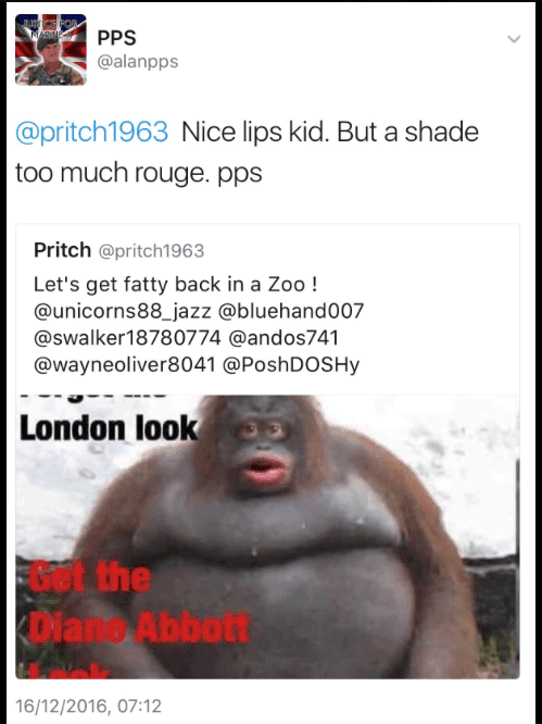 Ape in lipstick image.