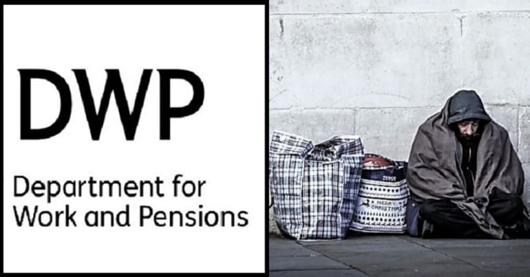 The DWP has been linked to the homelessness crisis