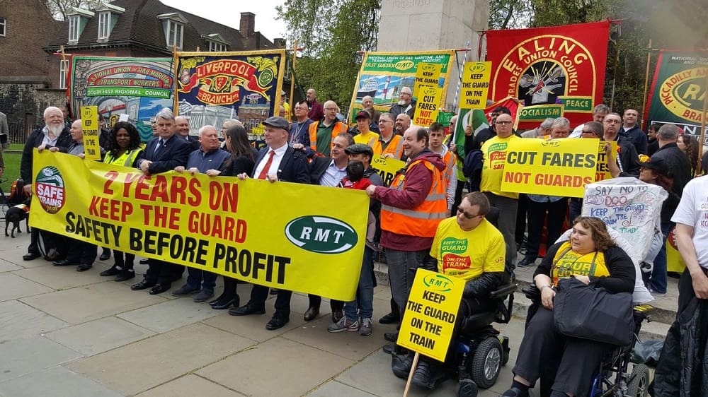 The RMT made its voice heard along with disabled people
