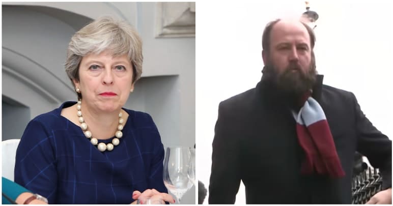 Separate images of Theresa May and Nick Timothy