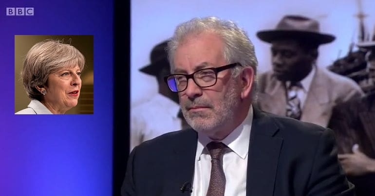 A picture of Theresa May and senior civil servant Bob Kerslake