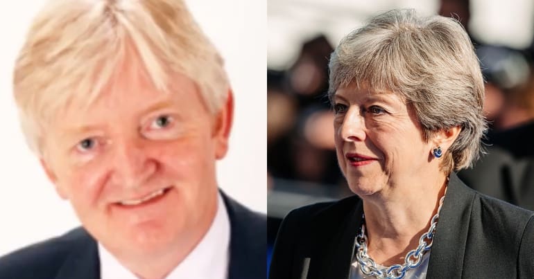 Mike Payne and Theresa May