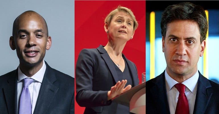 Chuka Umunna, Yvette Cooper and Ed Miliband