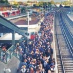 An overcrowded train station demonstrating why this petition is needed
