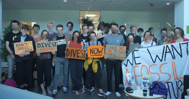 Cambridge Students occupying a University Building