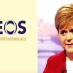 INEOS logo and Nicola Sturgeon