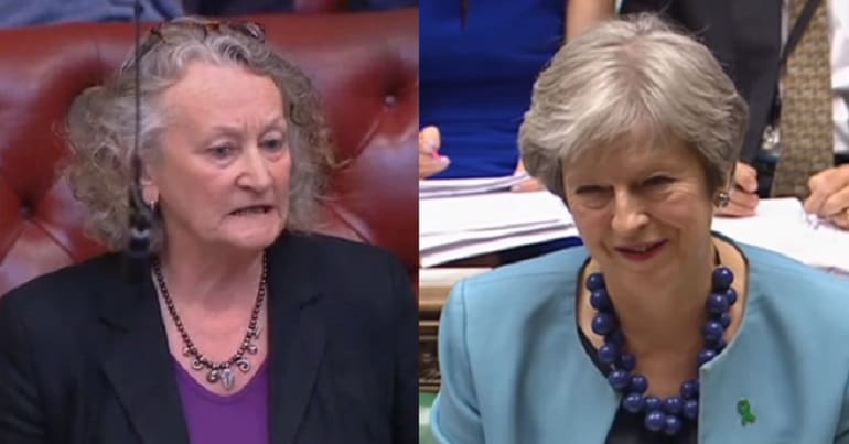 Jenny Jones and Theresa May
