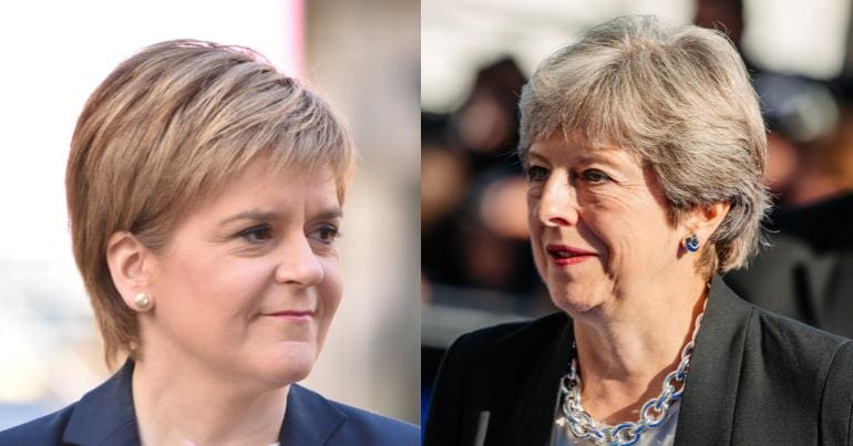 Nicola Sturgeon and Theresa May