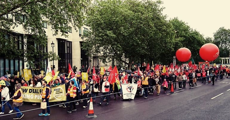 The TUC New Deal march in London