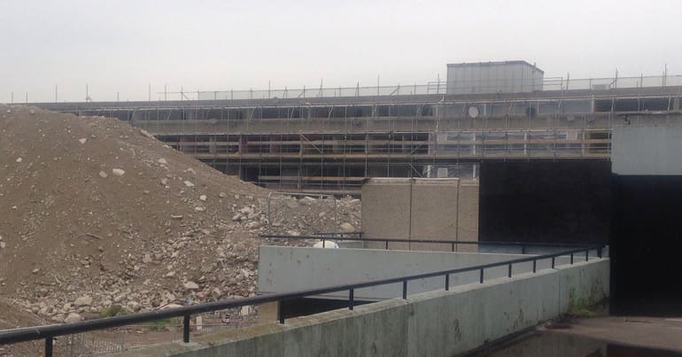 The demolished Aylesbury Estate in London