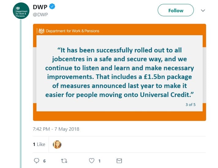 Third Universal Credit tweet