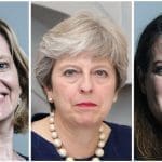 Amber Rudd, Theresa May, and Caroline Nokes