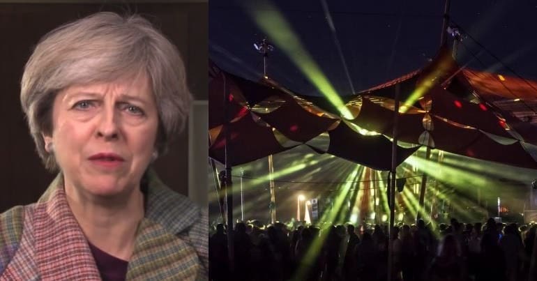 Theresa May and Boom festival