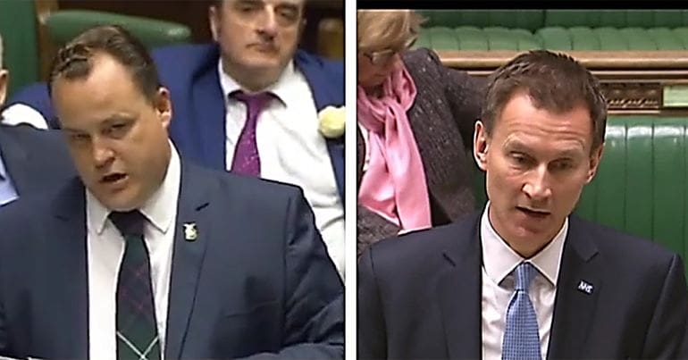 Chris Stephens and Jeremy Hunt NHS debate